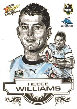 2008 Select NRL Champions - Sketches #SK8 Reece Williams Front